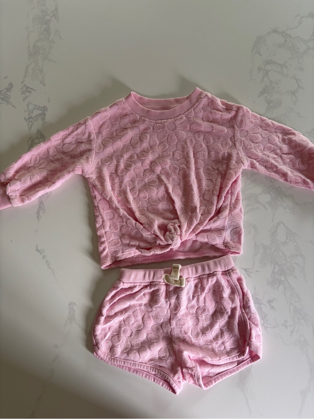 Old Navy Pink Floral Top & Shorts Set